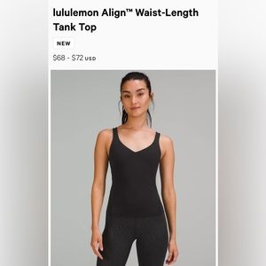 Lululemon Align Waist Length Tank